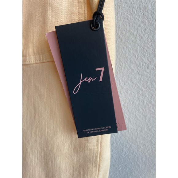 JEN7 by 7 For All Mankind Patch Pocket Mid Rise Crop Wide Leg Jeans Size 2 - Picture 6 of 11